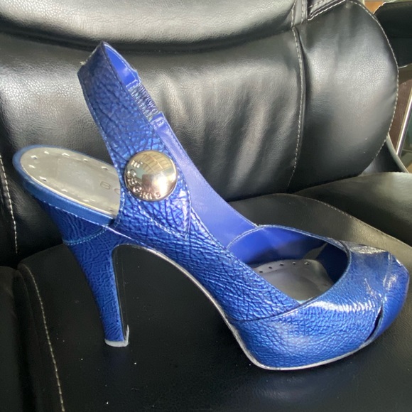 BCBG Strappy Peep Toe Heels - Picture 2 of 4